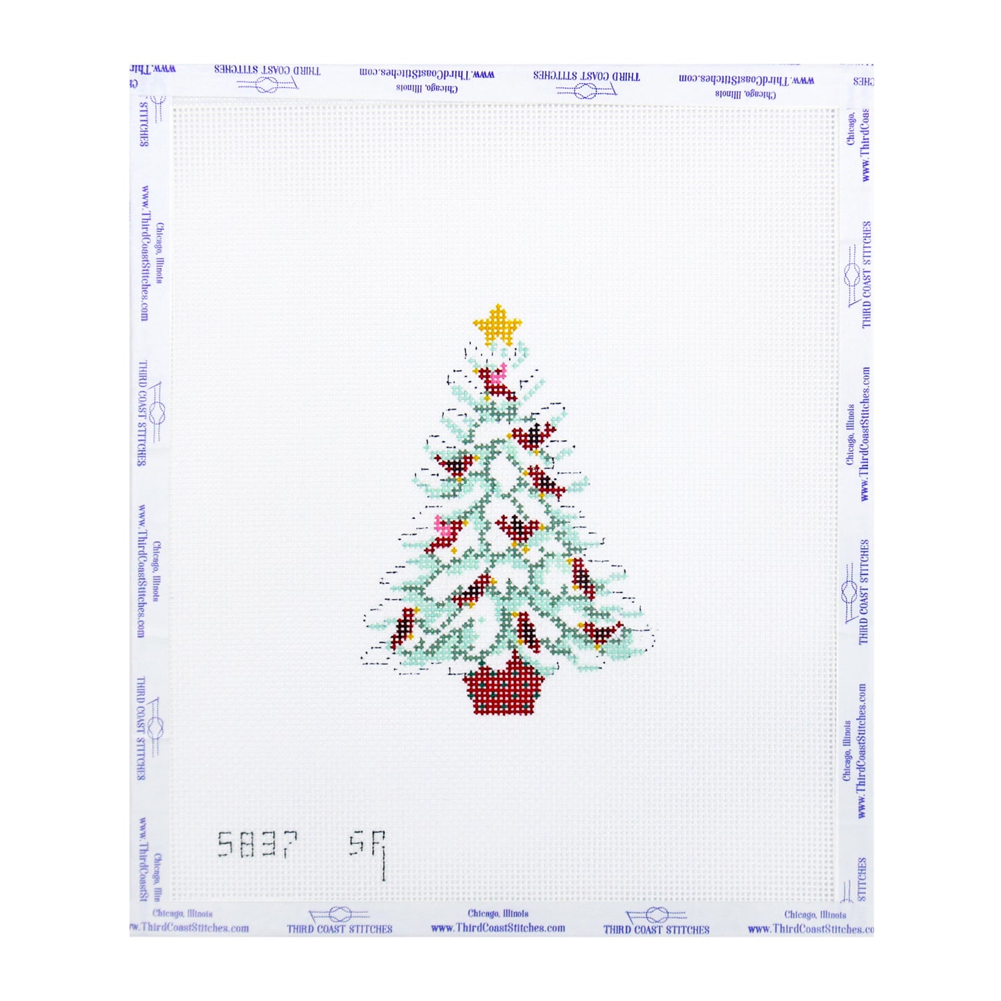 Christmas Tree with Cardinals