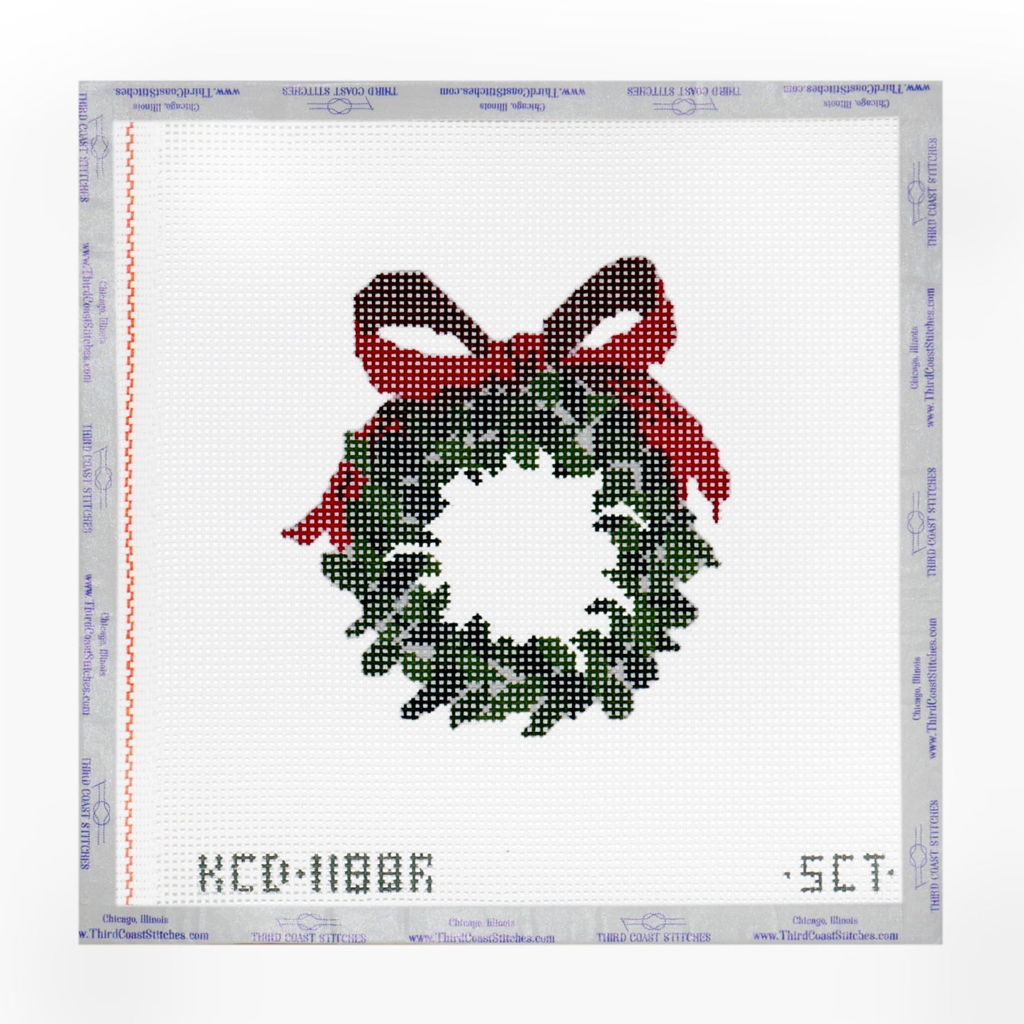 Monogramable Wreath: Red Bow