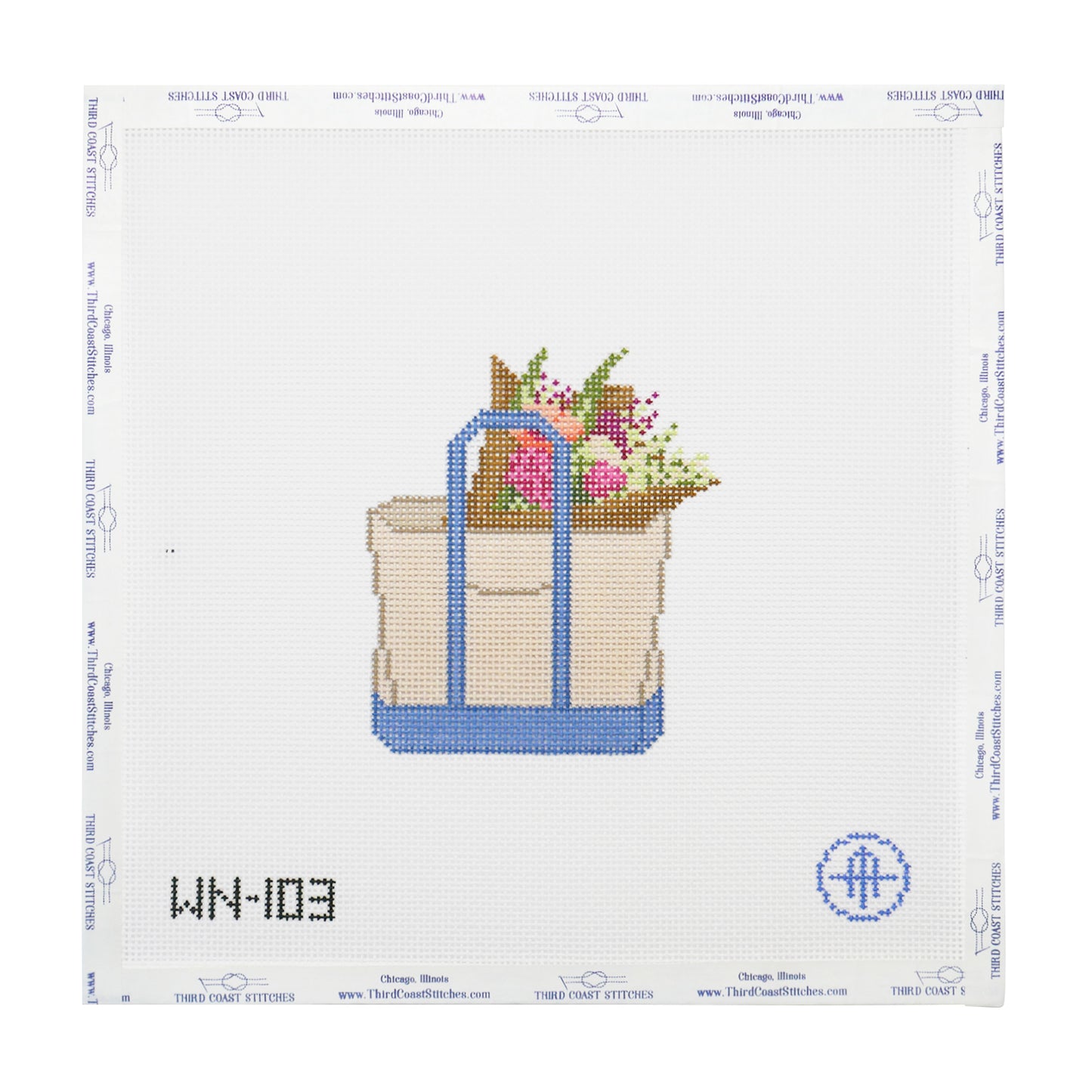 Boat Tote with Flowers