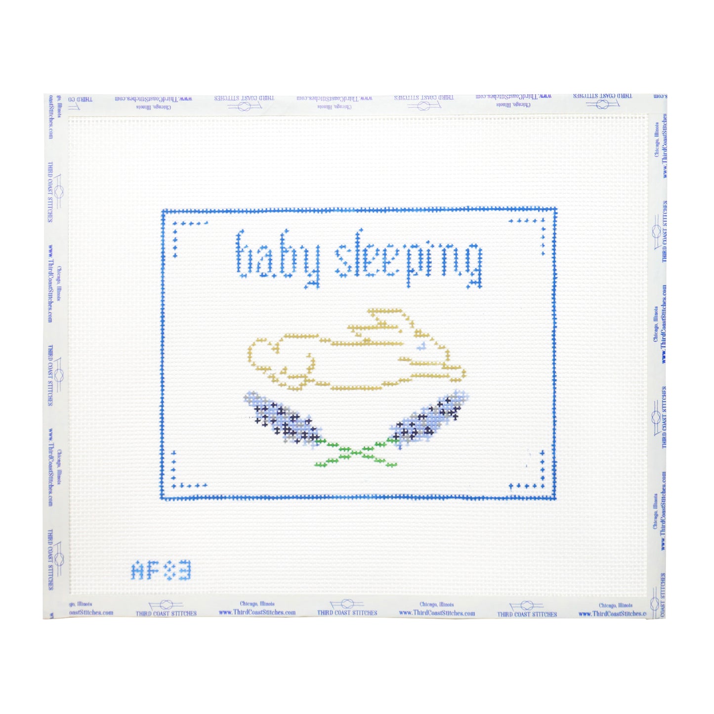 Baby Sleeping Bunny Leaping: Blue
