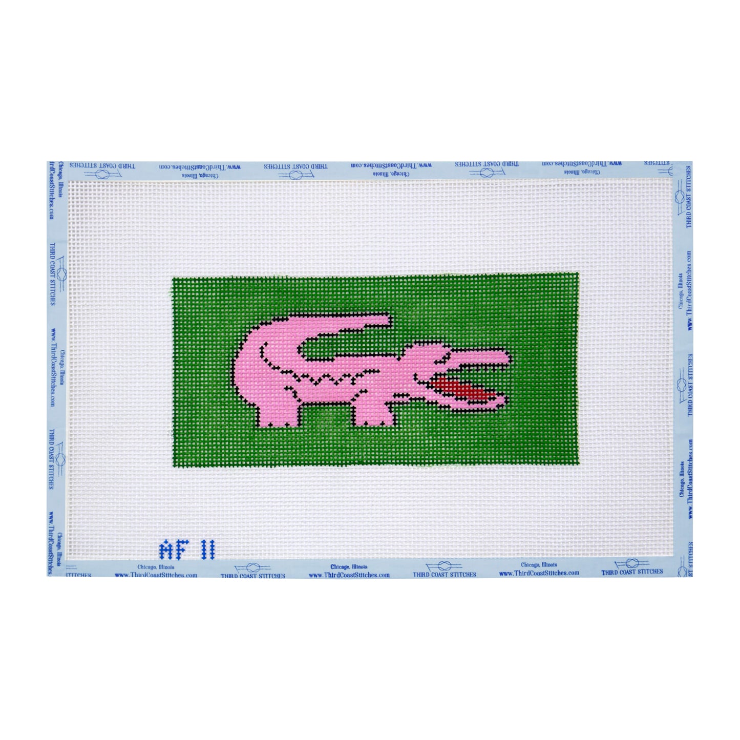 Crocodile Eyeglasses Case: Pink on Green