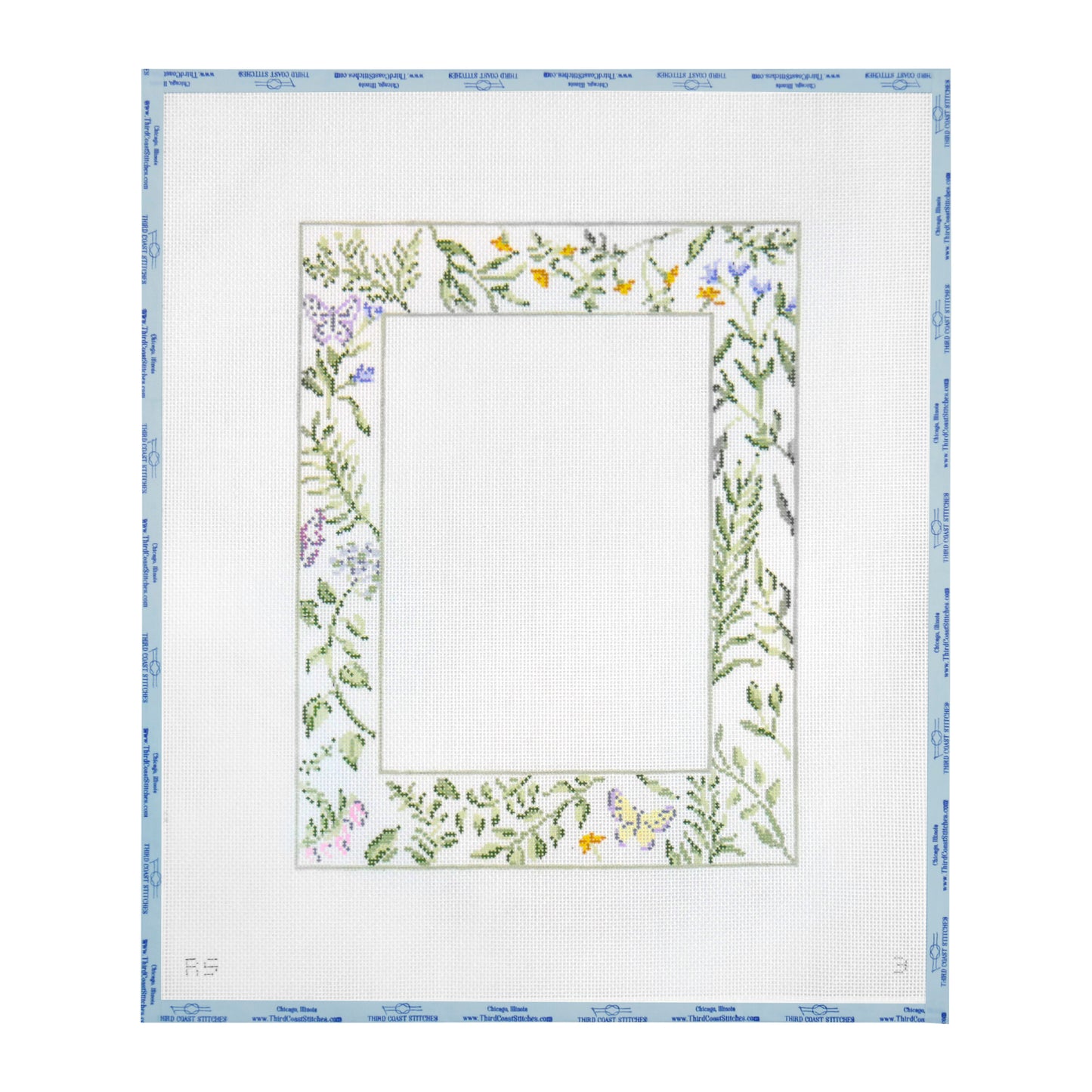 Floral Frame with Butterflies