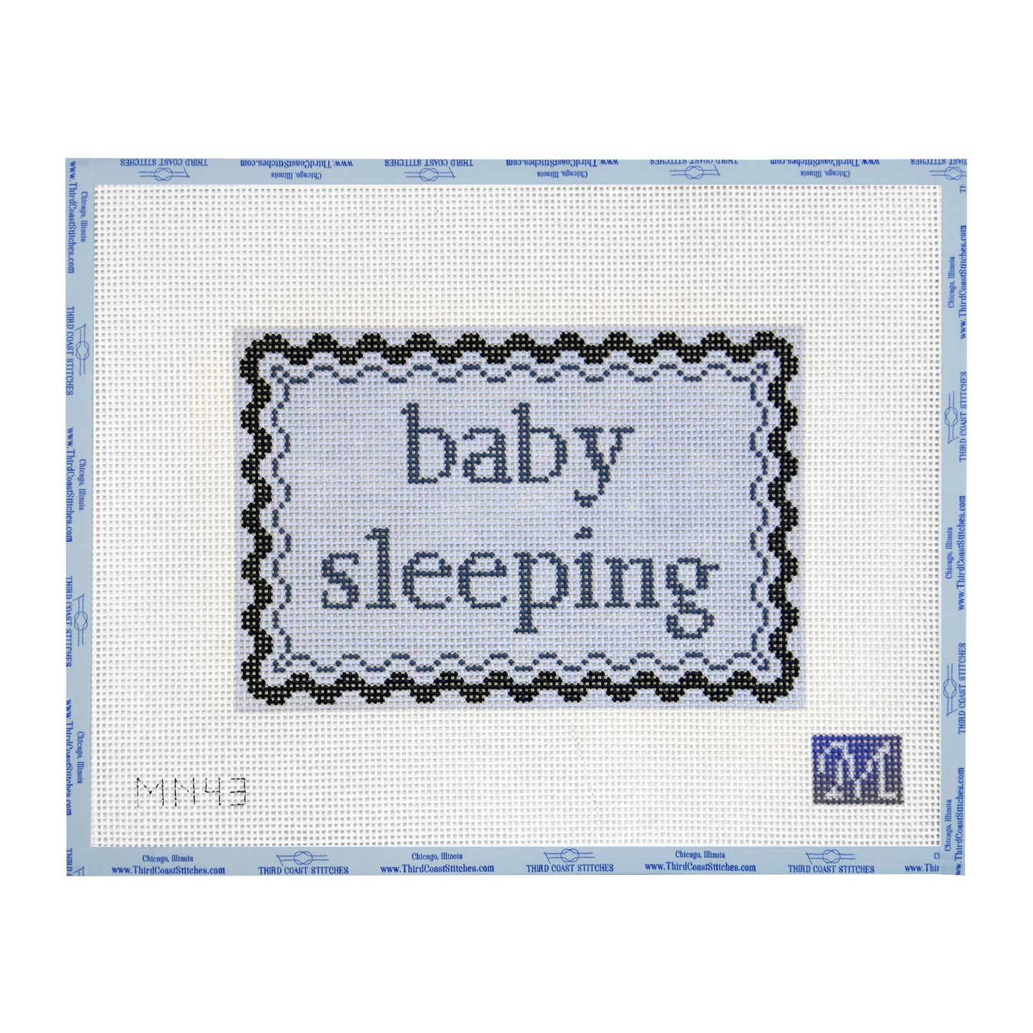 Baby Sleeping - Blue Rickrack