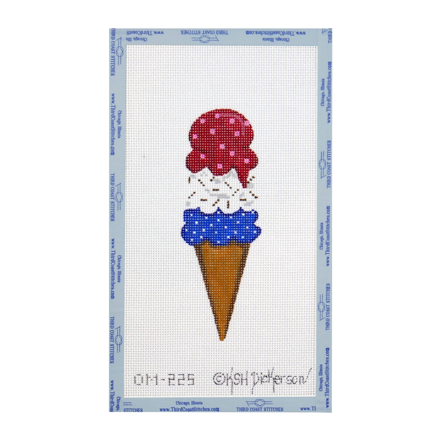 Red & Blue Ice Cream Cone