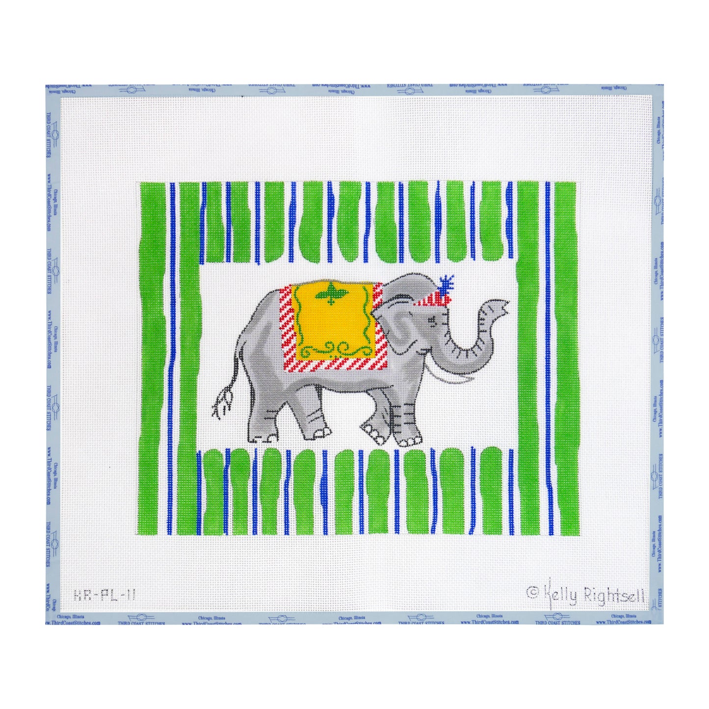 Green Stripe Elephant