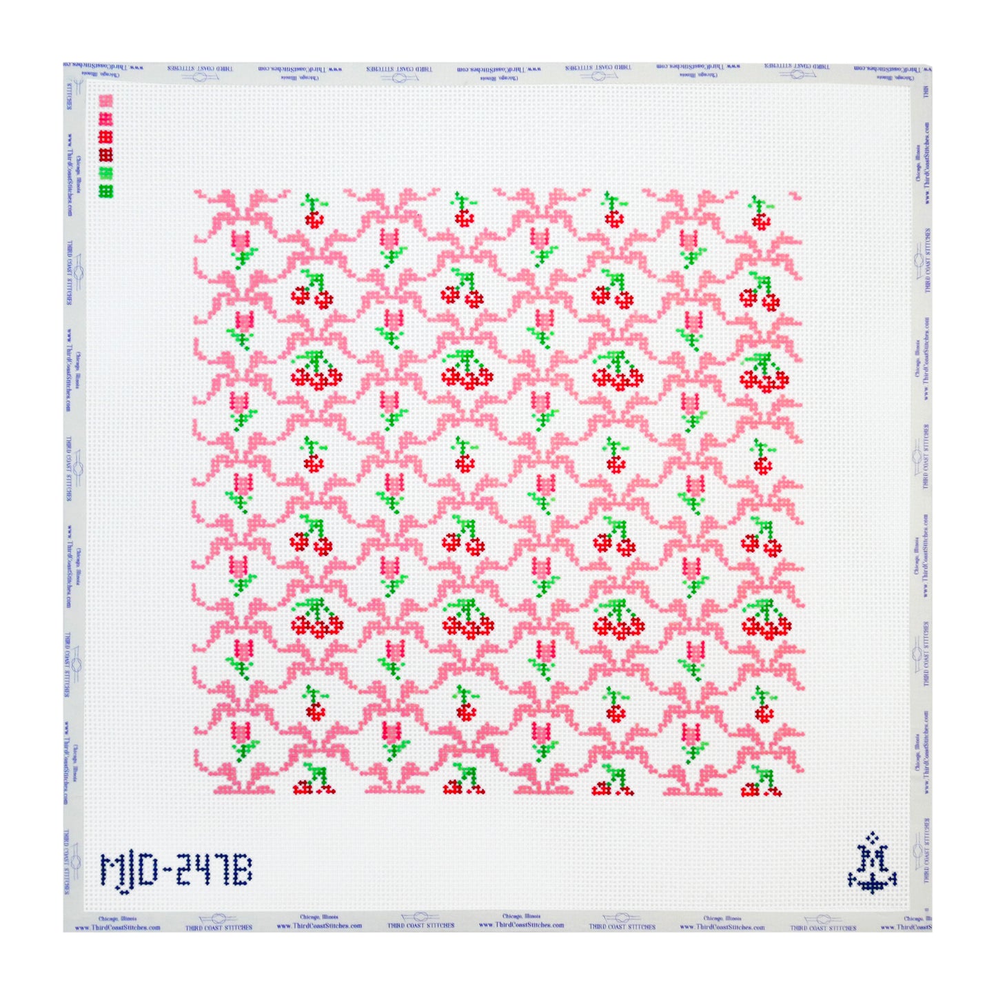 Cherry Crush Pillow: White