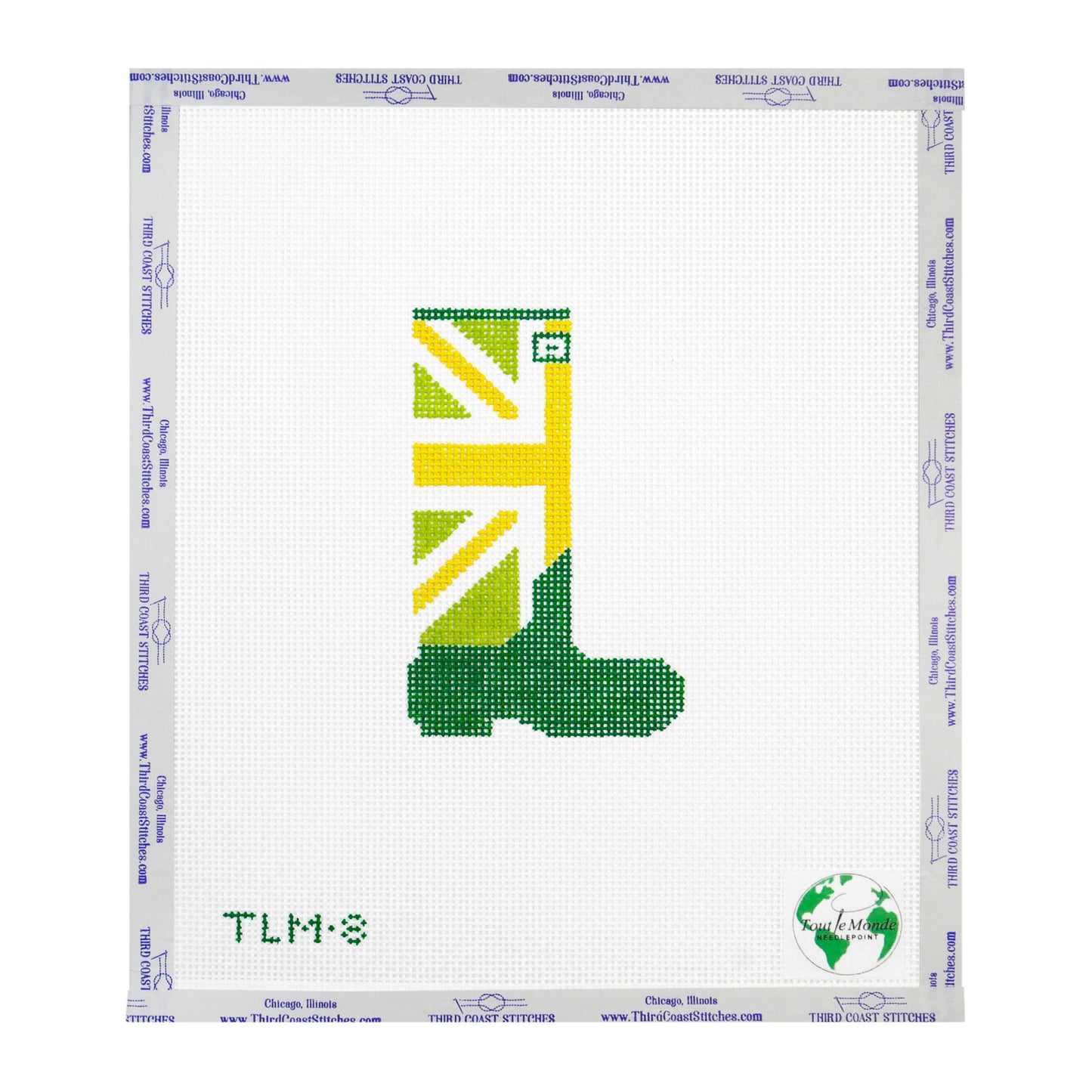 Union Jack Wellie - Green & Yellow