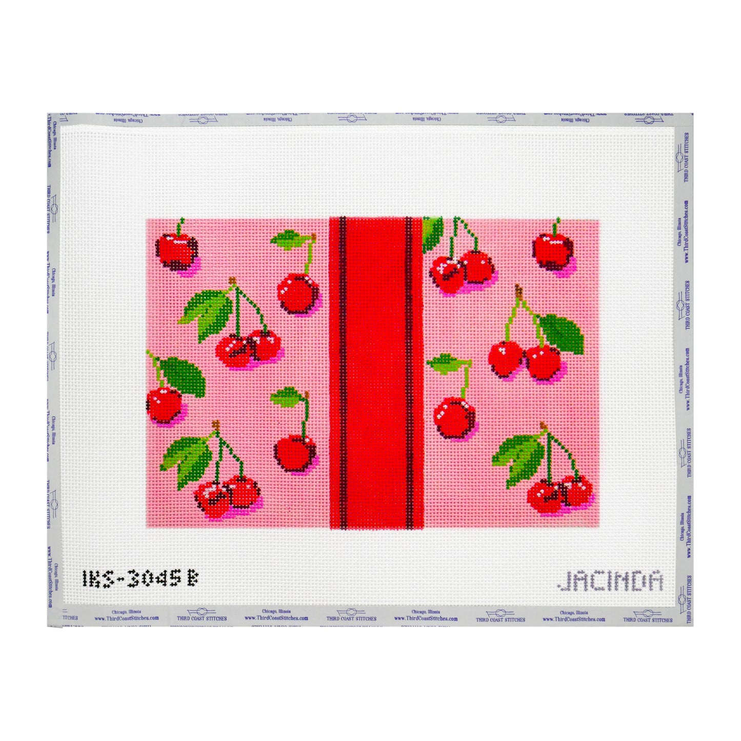 Cherry Clutch with Stripe