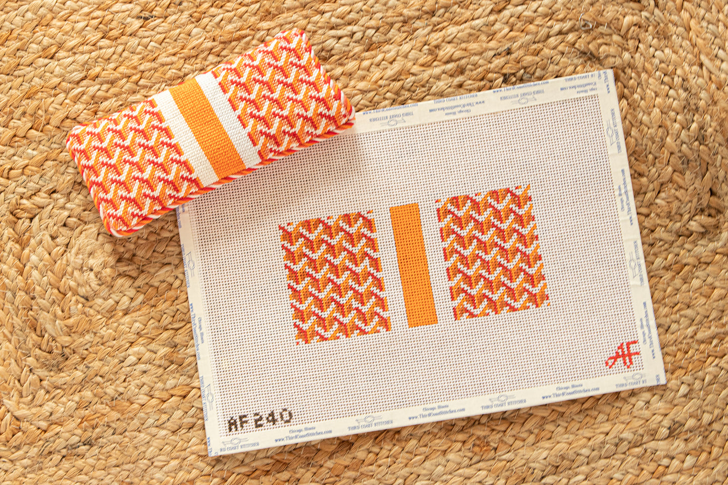 Y Pattern Eyeglasses Case: Orange
