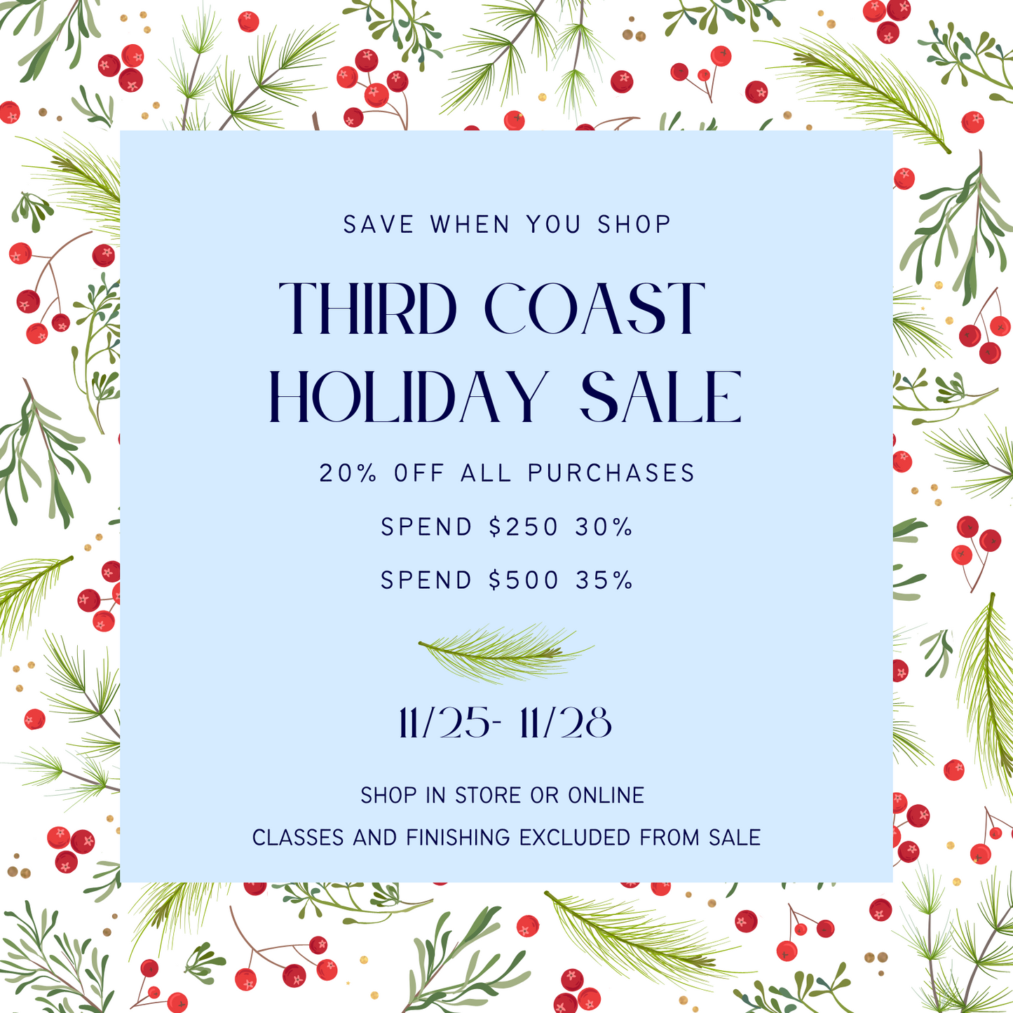 Third Coast Stitches Holiday Sale