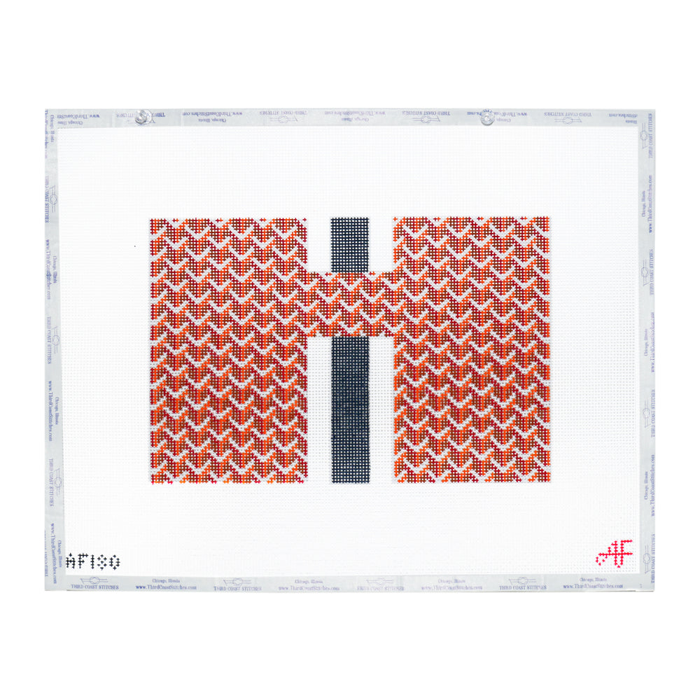 
                      
                        Y Pattern Orange and White Clutch - Front
                      
                    