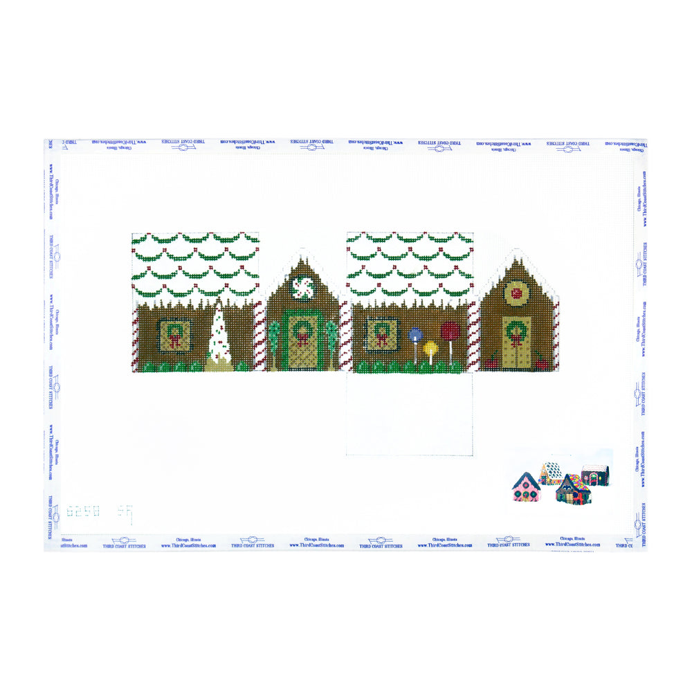 Green Scalloped Roof 3D Gingerbread House