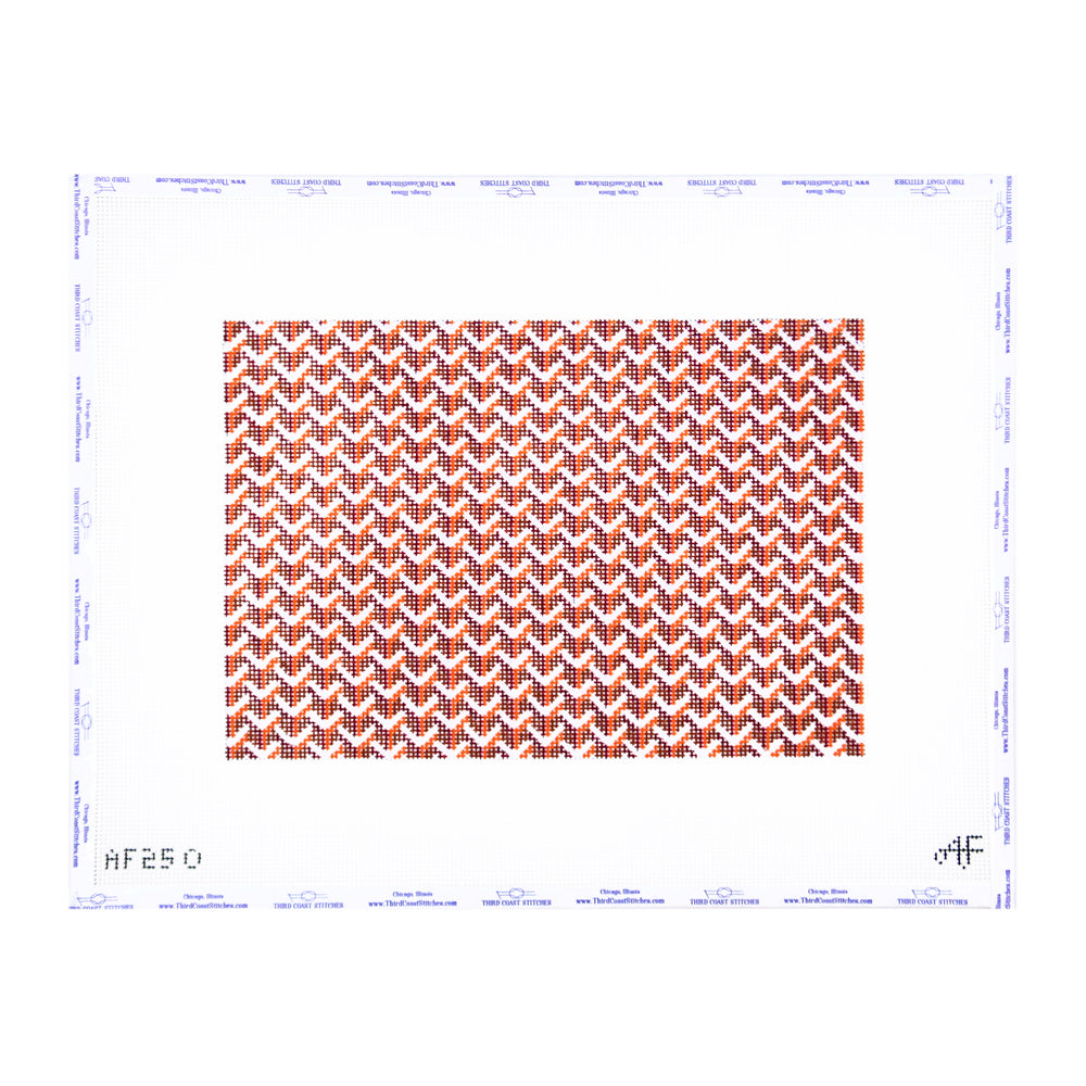 Y Pattern Orange Clutch