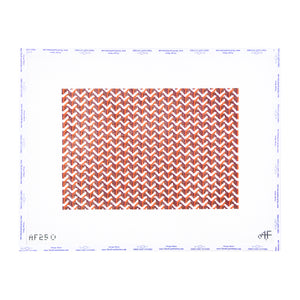 Y Pattern Orange Clutch