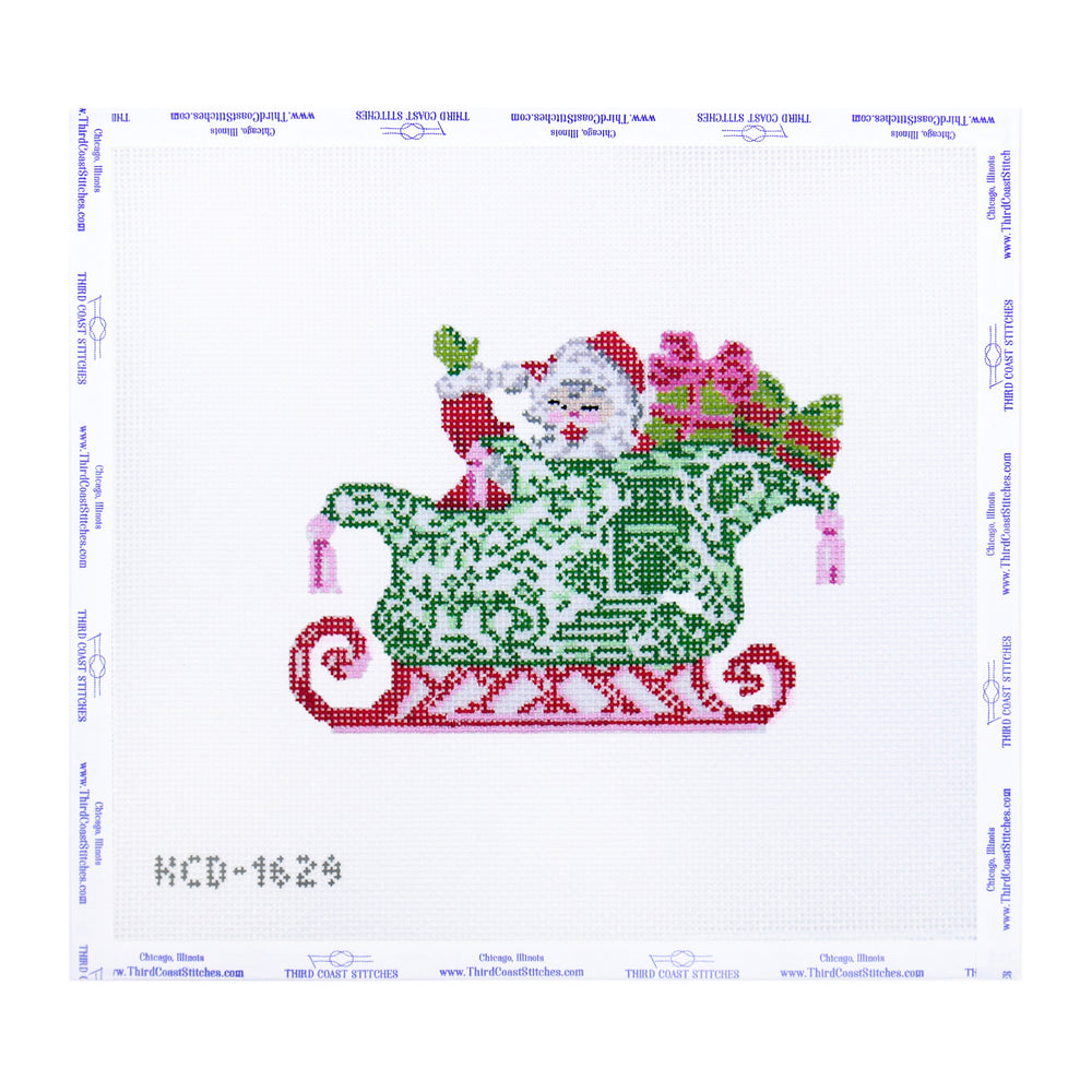 Chinoiserie Sleigh with Santa