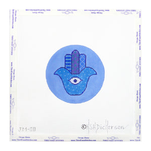 Blue Hamsa Round