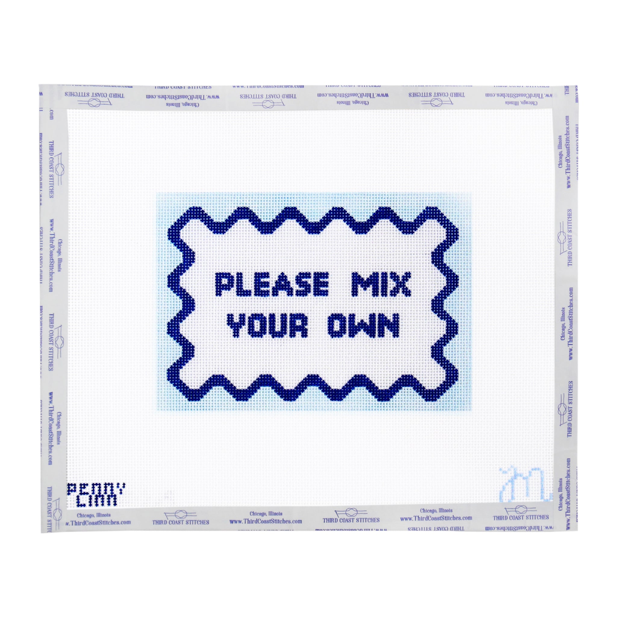 Please Mix Your Own (Blue Border) – Third Coast Stitches