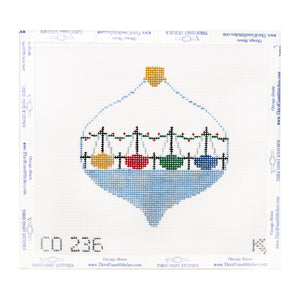 Docked Sailboats Bauble Ornament