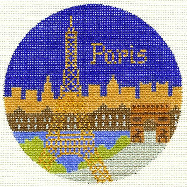 Paris Ornament 4.25 circle
