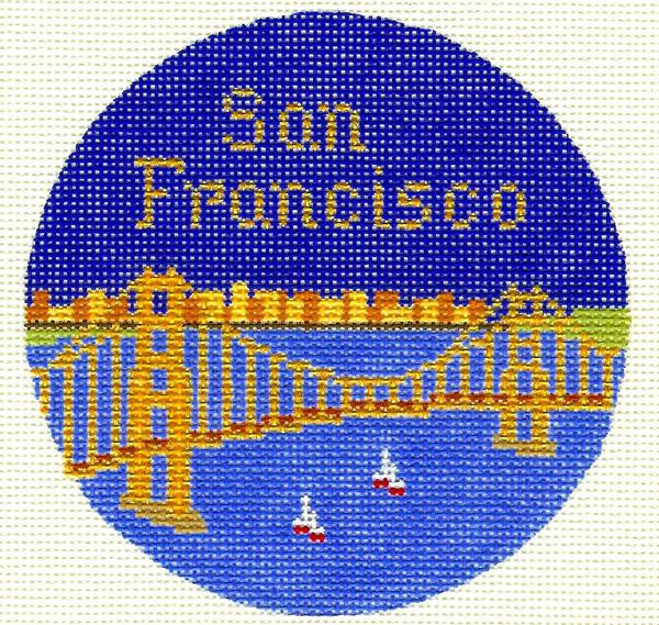 San Francisco Ornament 4.25 circle
