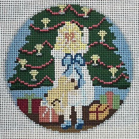 MFT-Girls in White Dresses with Blue Satin Sashes