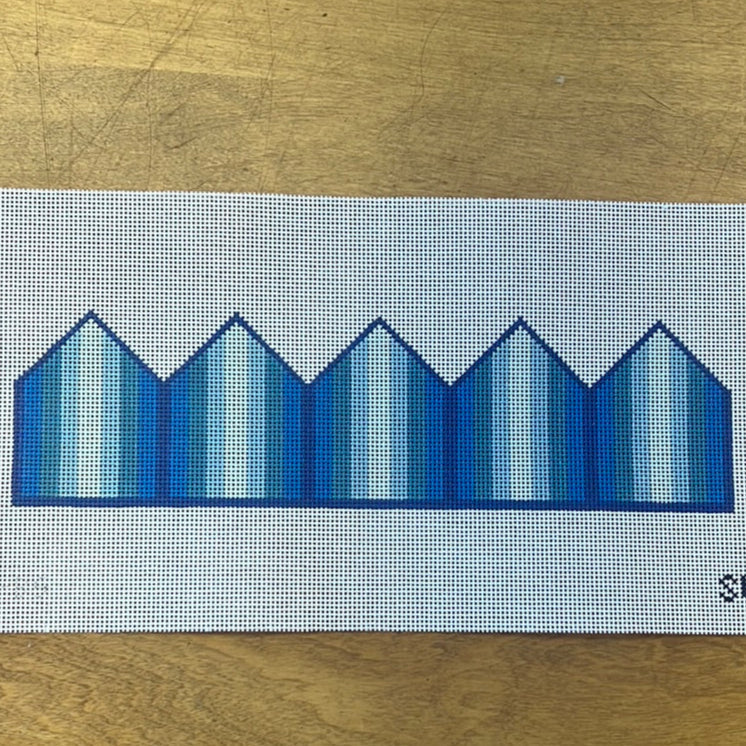 Birthday Crown-Blue Stripes