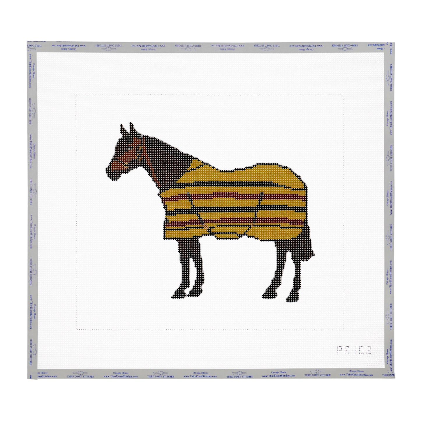 Brown Horse with Yellow Blanket