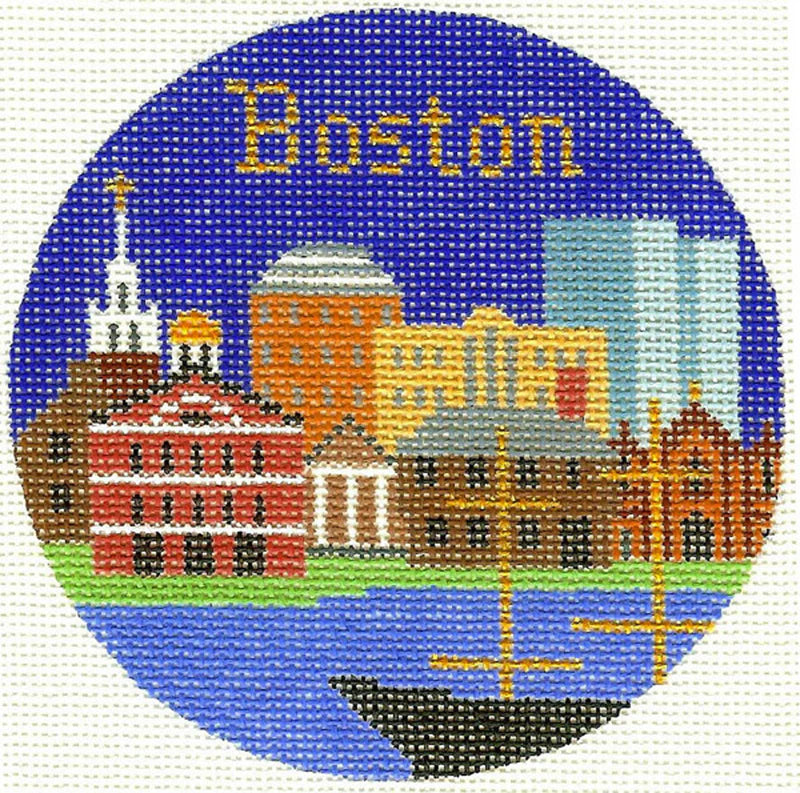 Boston Ornament 4.25 circle