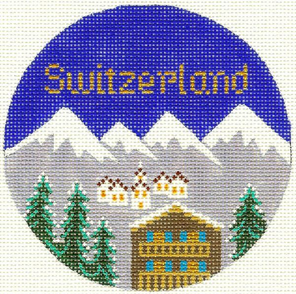 Switzerland Ornament 4.25 circle