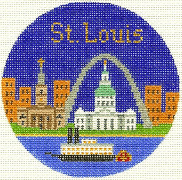 St. Louis Ornament 4.25 circle