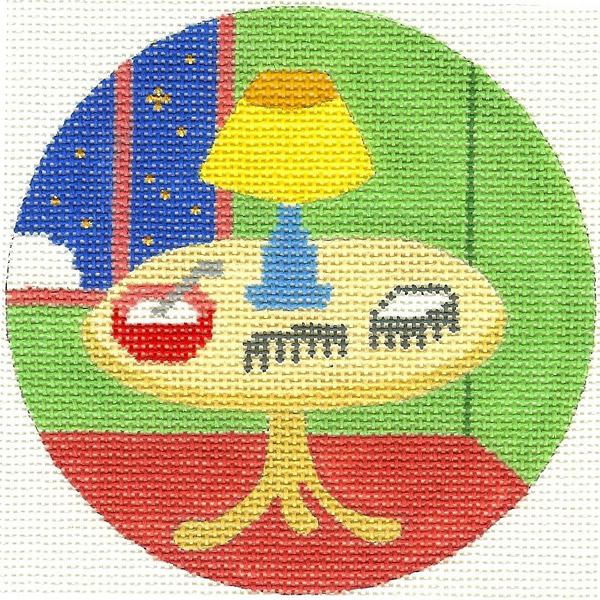 Comb and Brush Ornament 4.25 circle