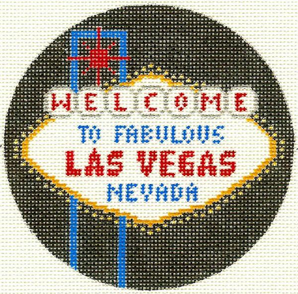 Las Vegas Ornament 4.25 circle