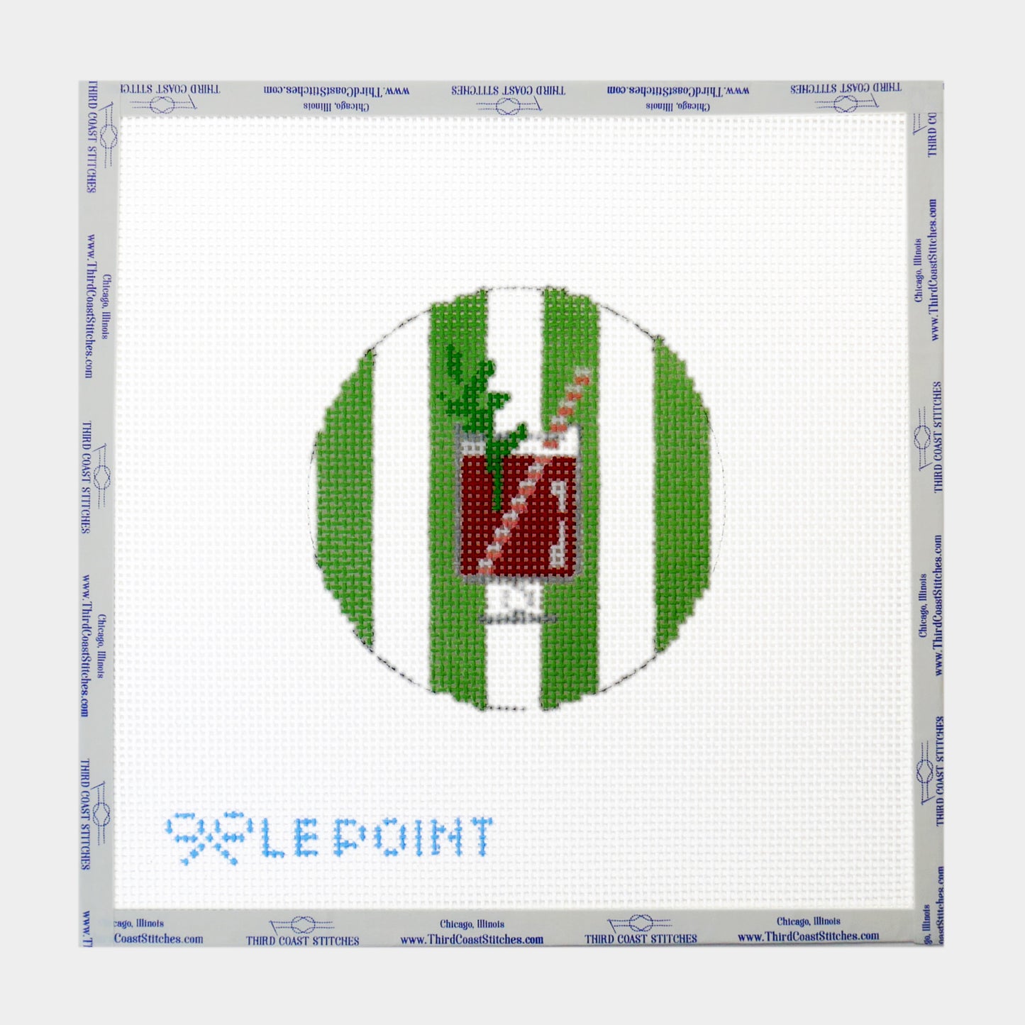 Drink Coaster - Green Stripe