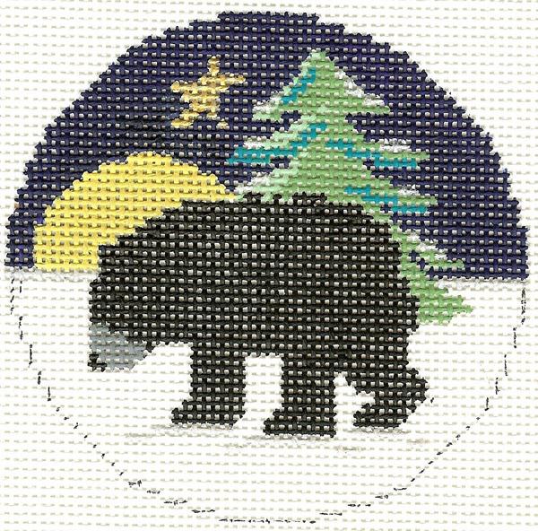 Bear Ornament 4.25 circle