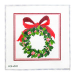 Large Green & Red Wreath with Bow