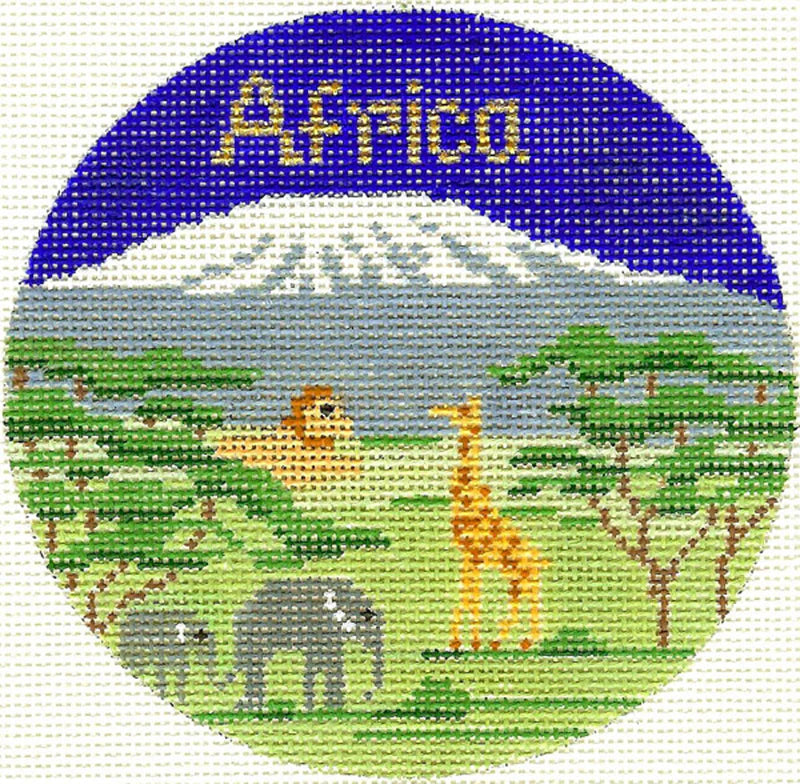 Africa Ornament 4.25 circle
