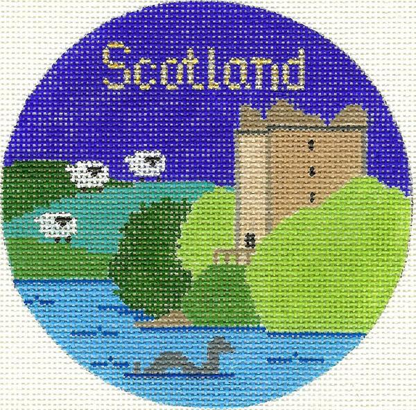 Scotland Ornament 4.25 circle