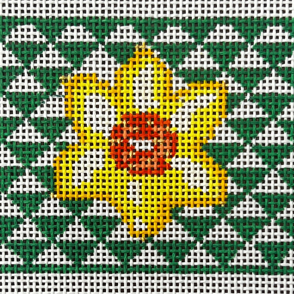 Green Triangle Insert w/ Daffodil