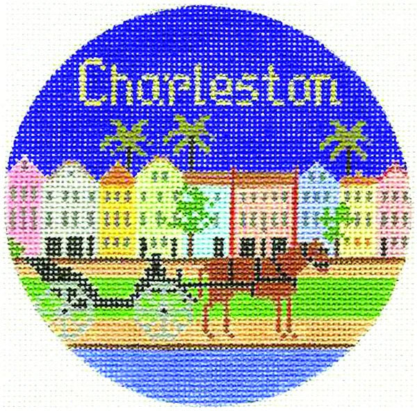 Charleston Ornament 4.25 circle