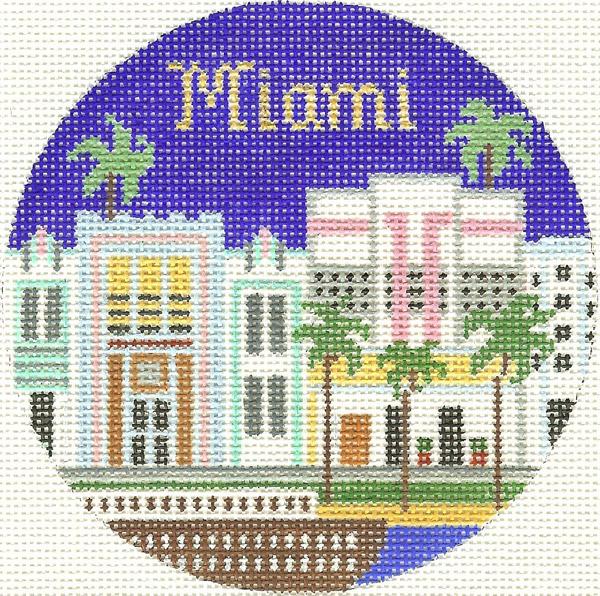 Miami Ornament 4.25 circle