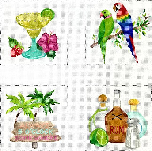 Set of 4 Coasters – Margaritaville Themes