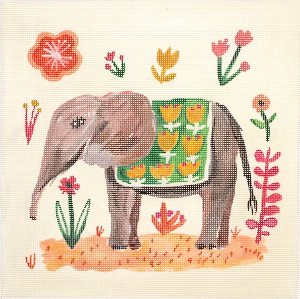 Carolyn Gavin – Elephant with Green Blanket