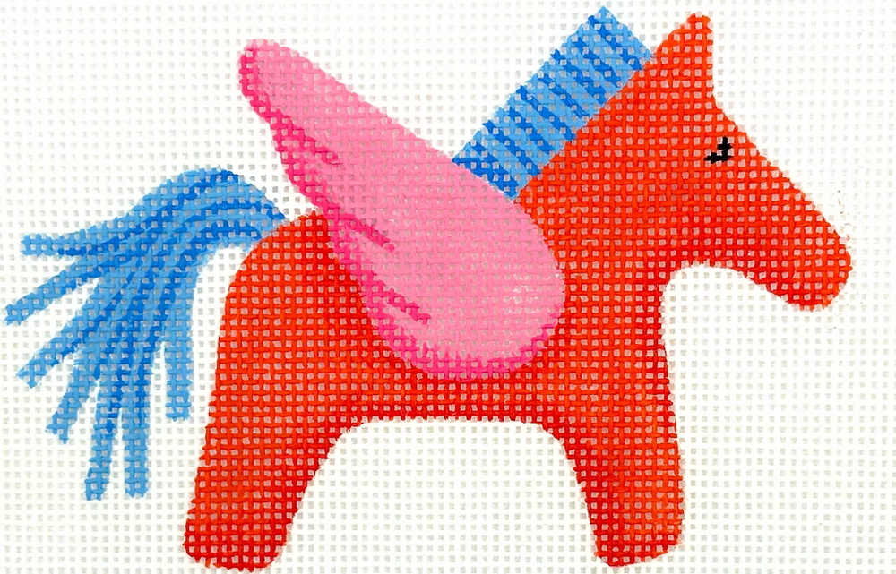 Mini/Bag Charm – Hermès Pegasus – orange, blue & pink