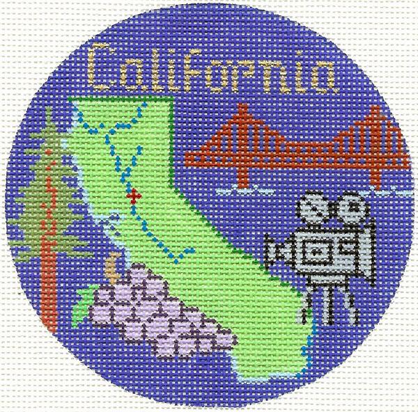 California Ornament 4.25 circle