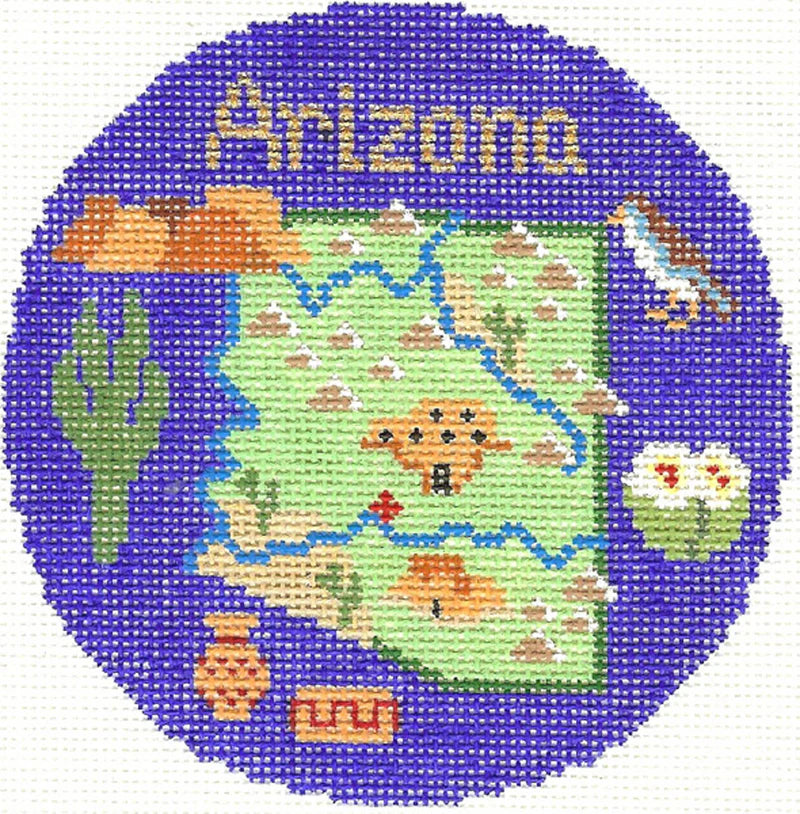 Arizona Ornament 4.25 circle