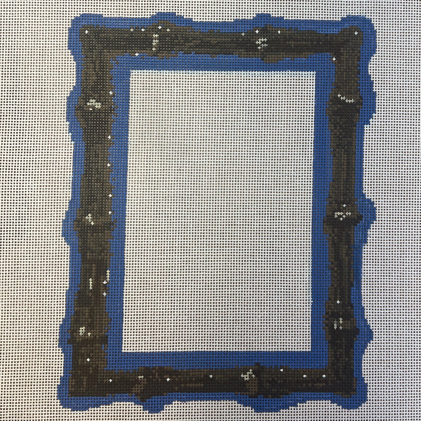 Burnt Bamboo Picture Frame-Blue