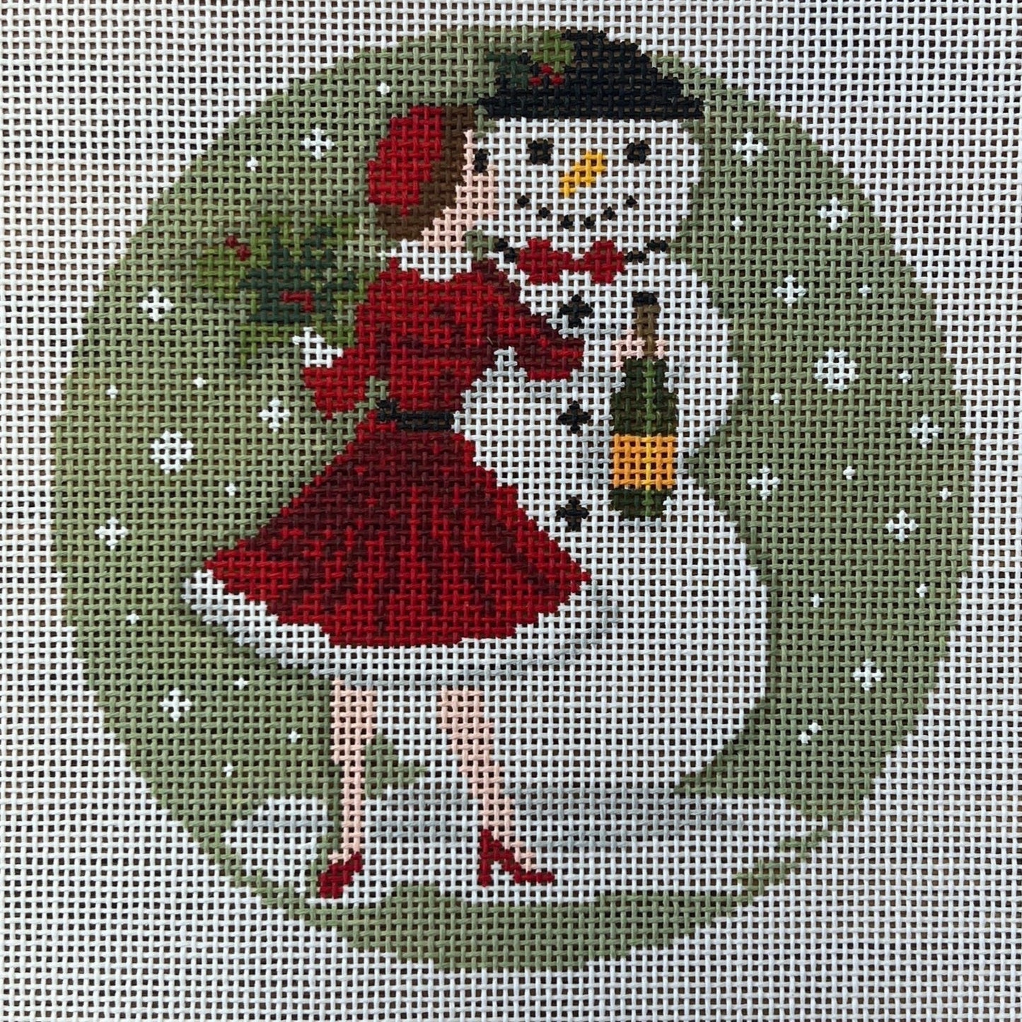 Betty Loves Bubbles #3 (Snowman) Canvas and Stitch Guide