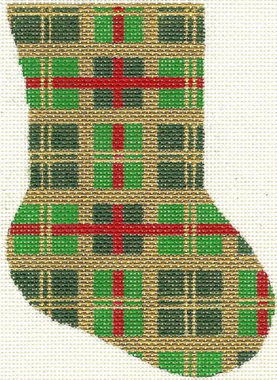 Christmas Plaid Minisock 4 x 5.5