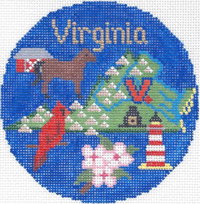 Virginia Ornament 4.25 round