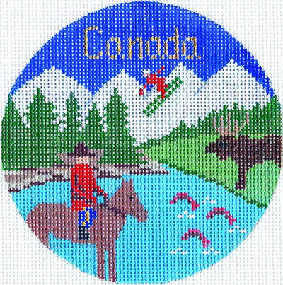 Canada Ornament 4.25 round